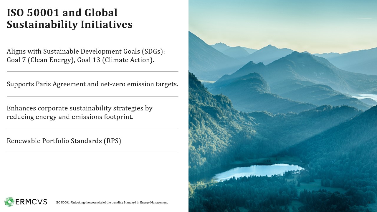 ISO 50001 and Global Sustainability Intitiatives
